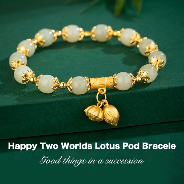 Happy Two Worlds Lotus Pod Bracelet..