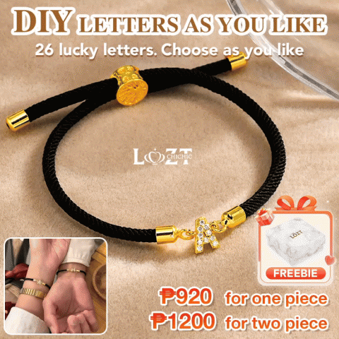 18K gold-plated letter lucky bracelet
