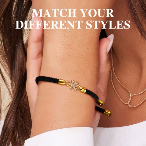 18K gold-plated letter lucky bracelet