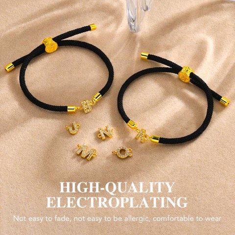 18K gold-plated letter lucky bracelet