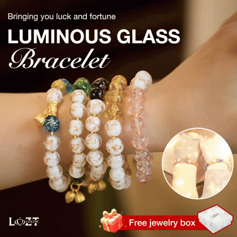 Luminous glass bracelet