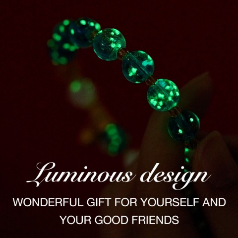 Luminous glass bracelet