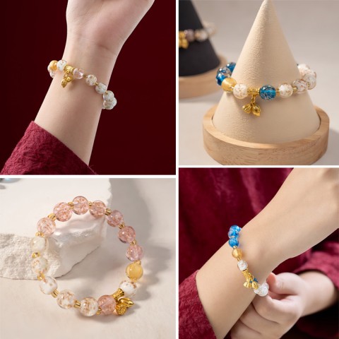 Luminous glass bracelet