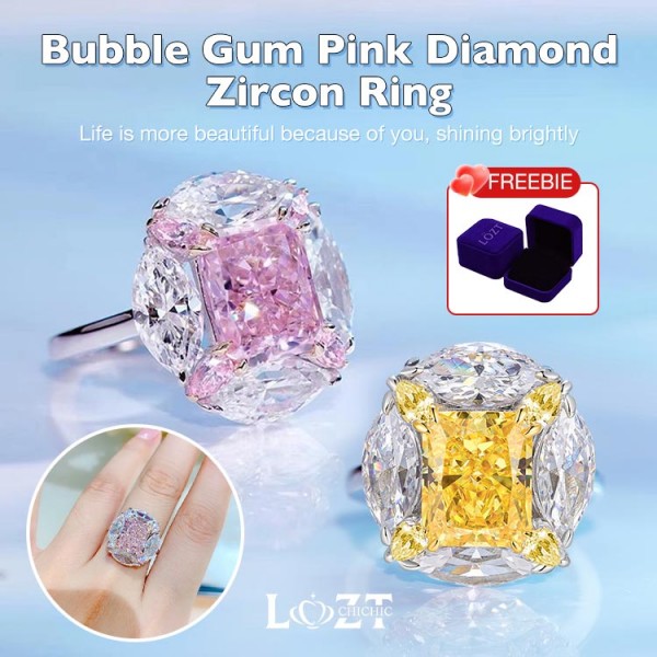 Bubble Gum Pink Diamond Ring..