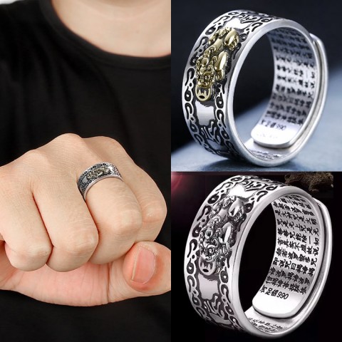 Feng Shui Pixiu Dragon Good Luck Ring