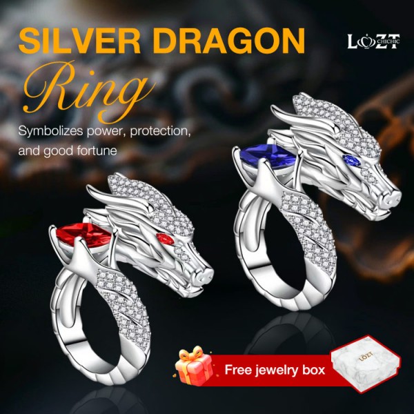 Silver Dragon Ring