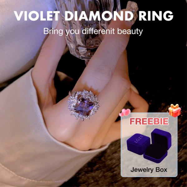 Violet diamond ring..