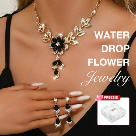 Water drop flower jewelry