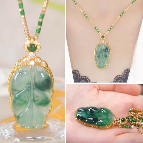 Hetian jade necklace