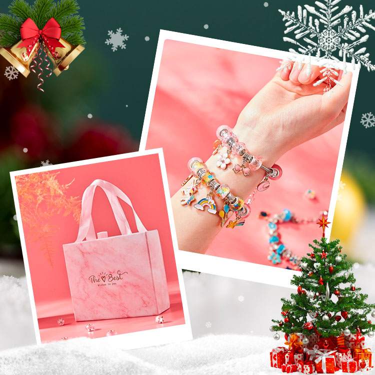 Christmas promo - Second One Only ₱699 -DIY Pandora Box Charm Bracelet Making Set For Kids-1 set has 3 DIY bracelets - limited stock