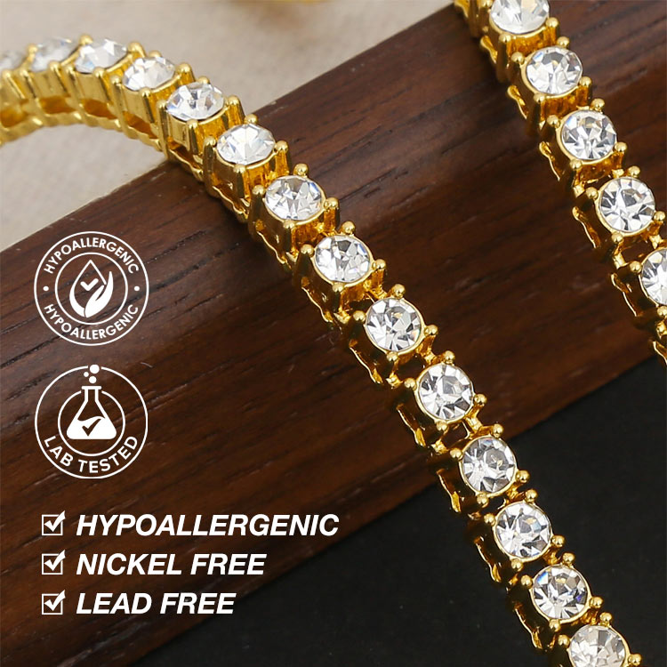 Valentines Promo – 5mm Moissanite Tennis Necklace – GRA Certified Brilliance – Free Luxury Jewelry Box – Perfect Holiday Gift to Sparkle Your Season!