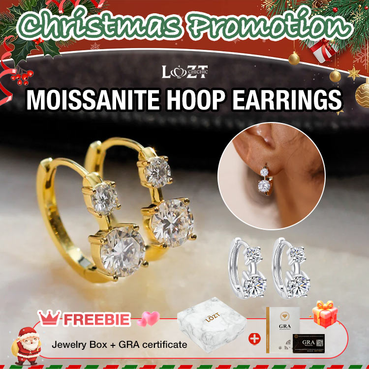 Christmas Special Offer – Octavia Moissanite Hoop Earrings – Get Any Two Pairs for Just ₱1,099  – -One Year Warranty, GRA Certified - Comes with a Free Jewelry Box