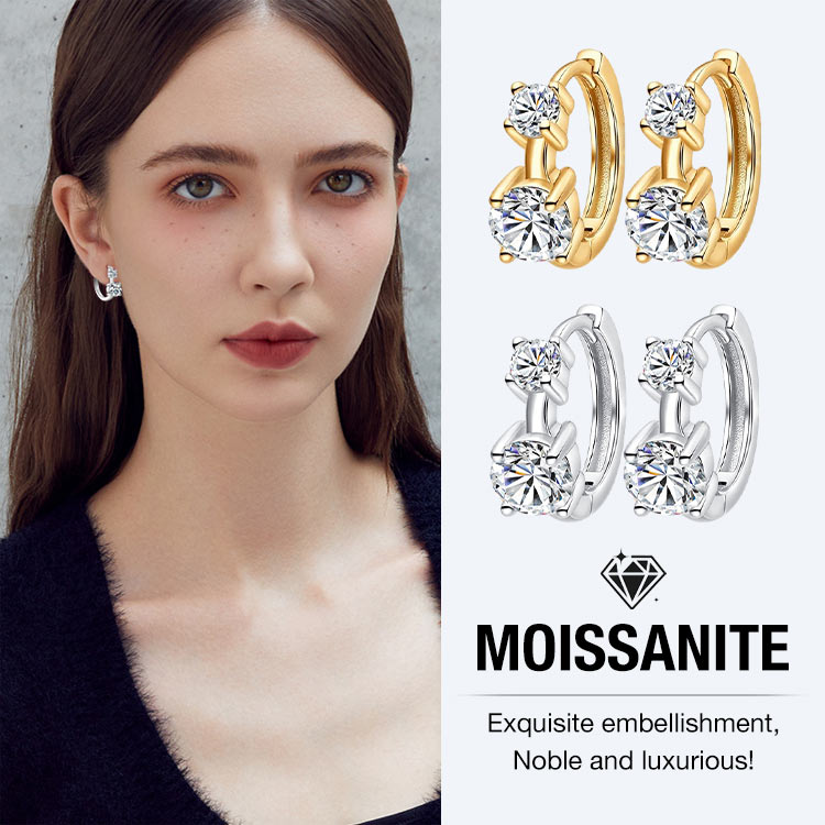 Christmas Special Offer – Octavia Moissanite Hoop Earrings – Get Any Two Pairs for Just ₱1,099  – -One Year Warranty, GRA Certified - Comes with a Free Jewelry Box