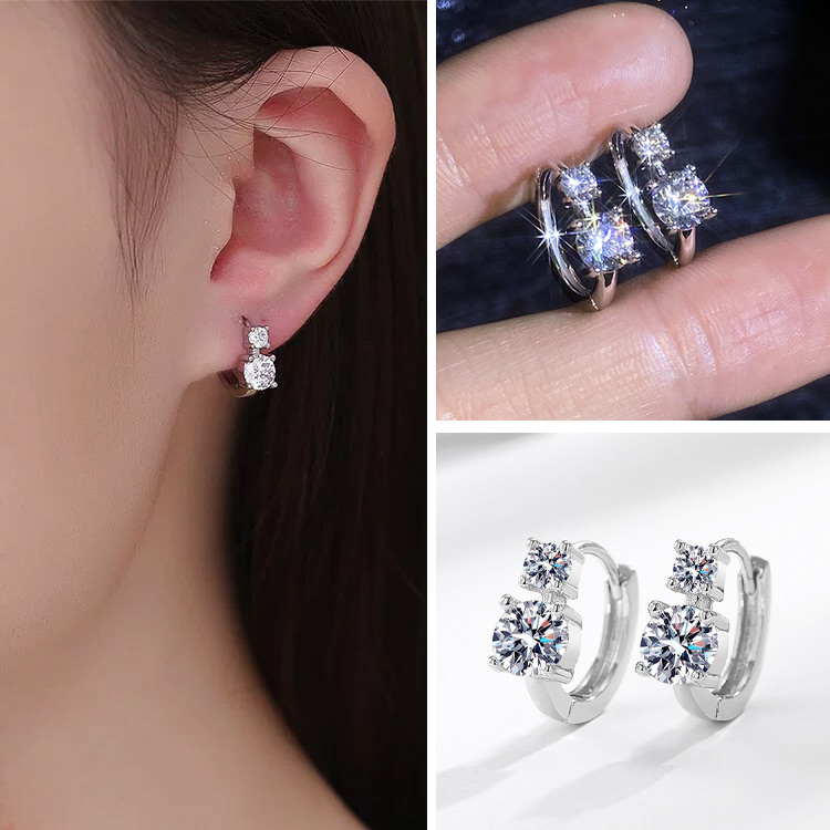 Christmas Special Offer – Octavia Moissanite Hoop Earrings – Get Any Two Pairs for Just ₱1,099  – -One Year Warranty, GRA Certified - Comes with a Free Jewelry Box
