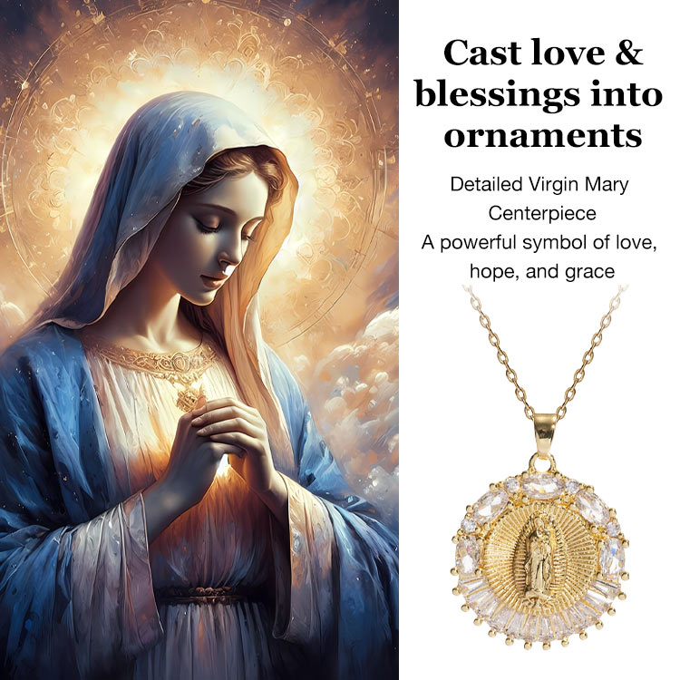 Halloween Sale - Buy 1 Get 1 Free Titanium Steel Virgin Mary Necklace - Comes with a velvet jewelry box