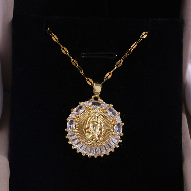 Halloween Sale - Buy 1 Get 1 Free Titanium Steel Virgin Mary Necklace - Comes with a velvet jewelry box