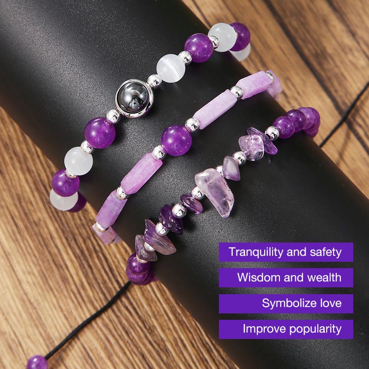 Youthful Vibration Amethyst 3-in-1 Set-Through vibration frequency, it helps promote collagen production, awakens vitality, and easily reverses the signs of aging.
