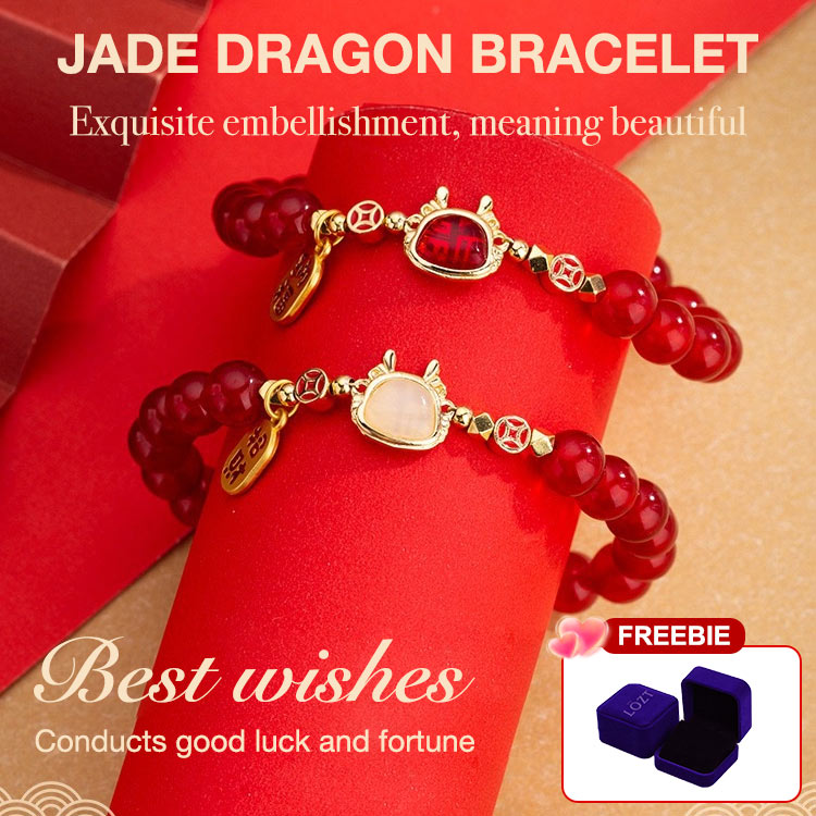 8-3 Women Day Promotion-Jade Dragon Bracelet-Jade nourishes people and brings peace, health and wealth