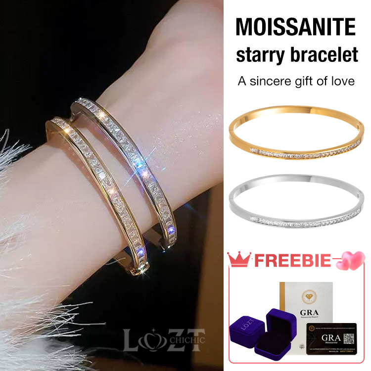 New Year Promotion - Second one only ₱699 - Luxury Moissanite Starry Bracelet - Free gift box. GRA certified	