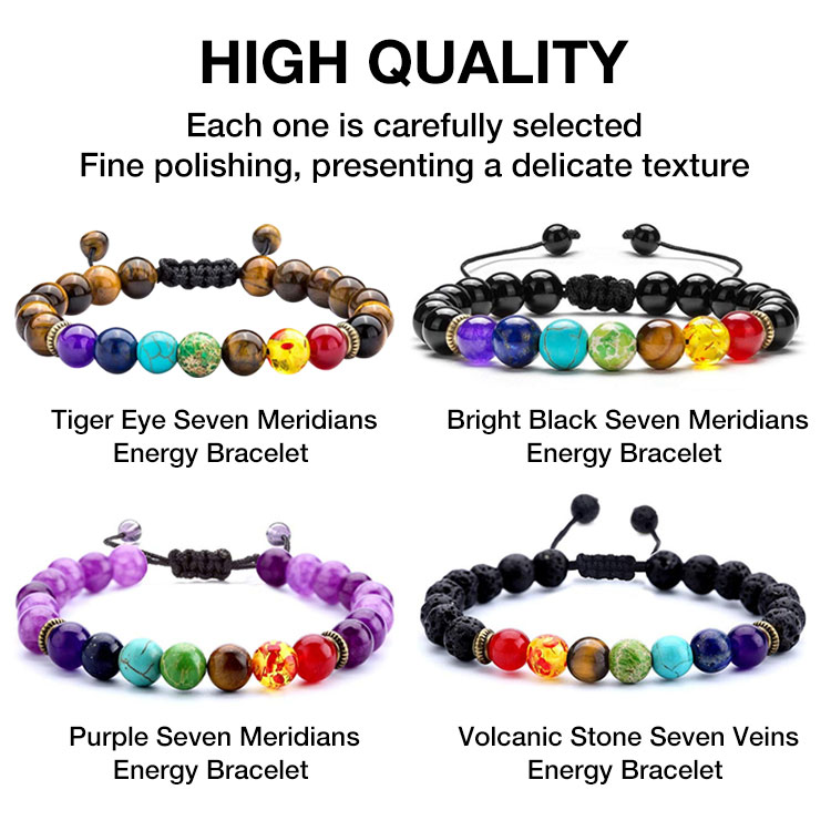 Tiger Eye 7 Chakra Bracelet