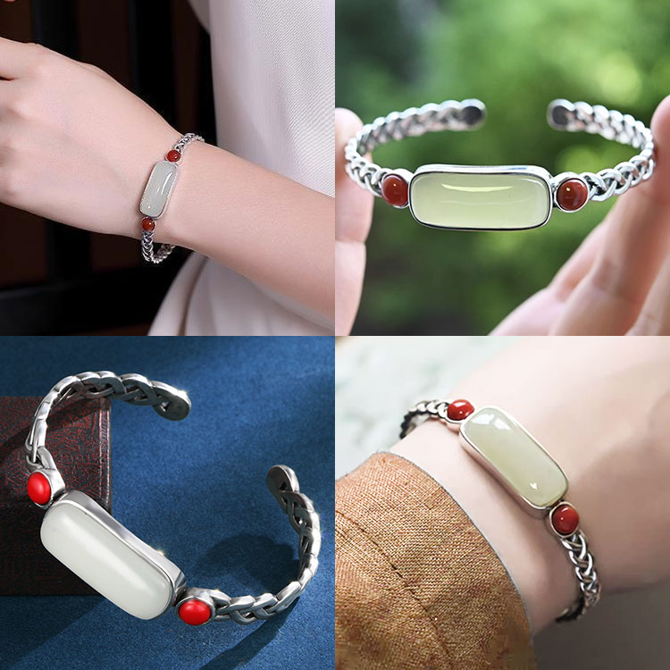 Christmas Promotion - Natural Himalayan Jade Woven Bracelet - This amulet symbolizes health, good luck, and wealth!	