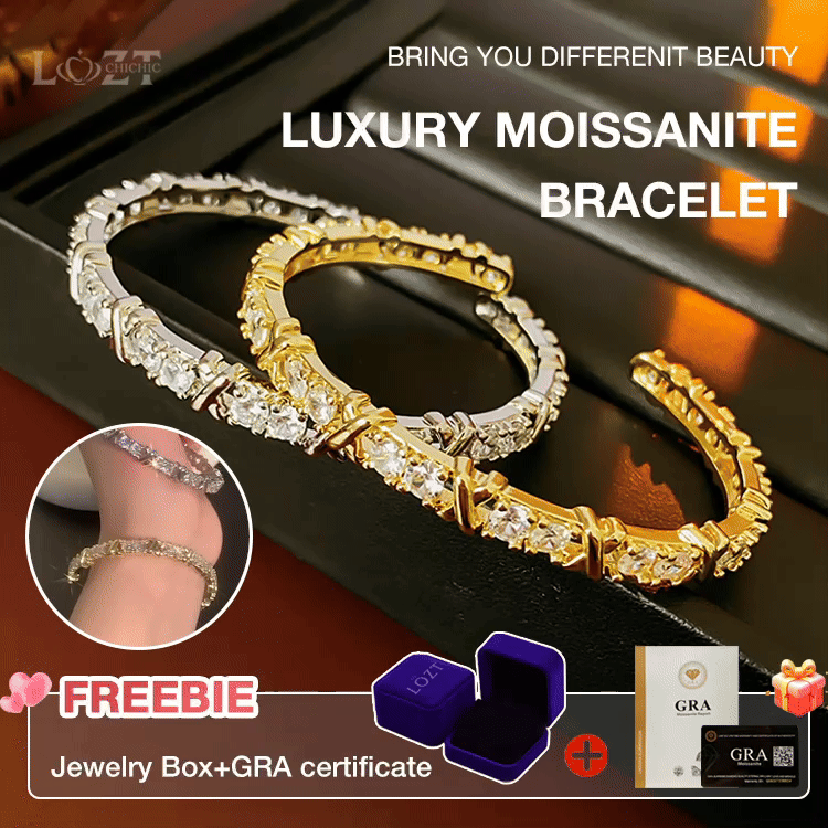 Elevate Your Elegance - Luxurious Moissanite Bracelet - With GRA certificate and free jewelry box