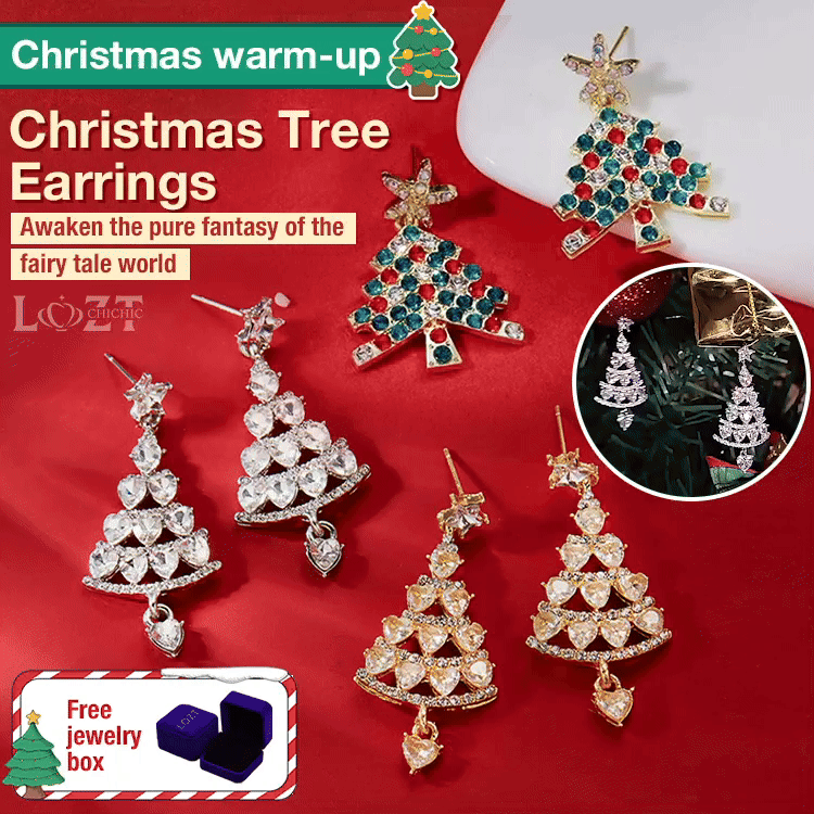 Christmas Promo - Limited Stock Christmas Tree Earrings - Best gift for her, free gift box