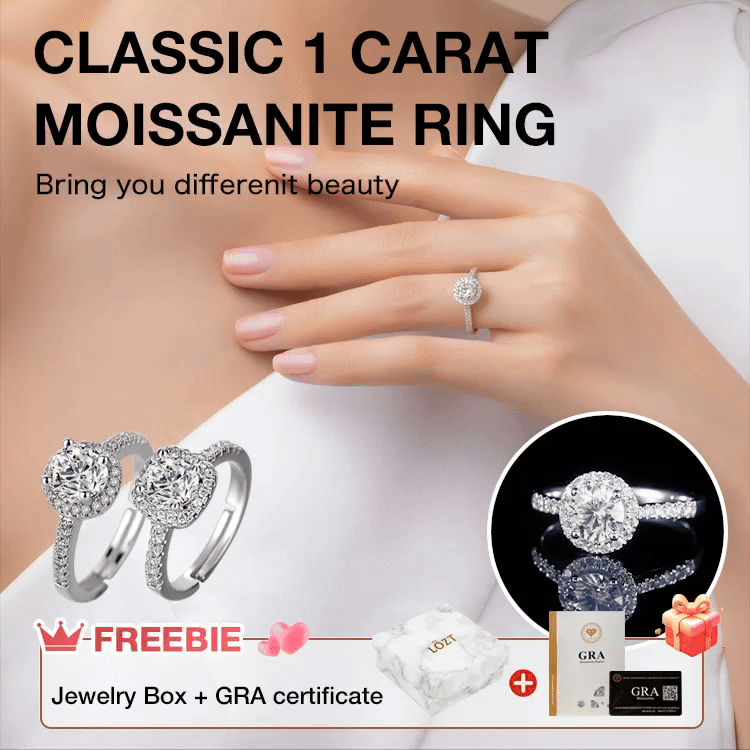 Second one only ₱699 - Classic 1 Carat Moissanite Ring - With GRA certificate. Free gift box. Adjustable size	