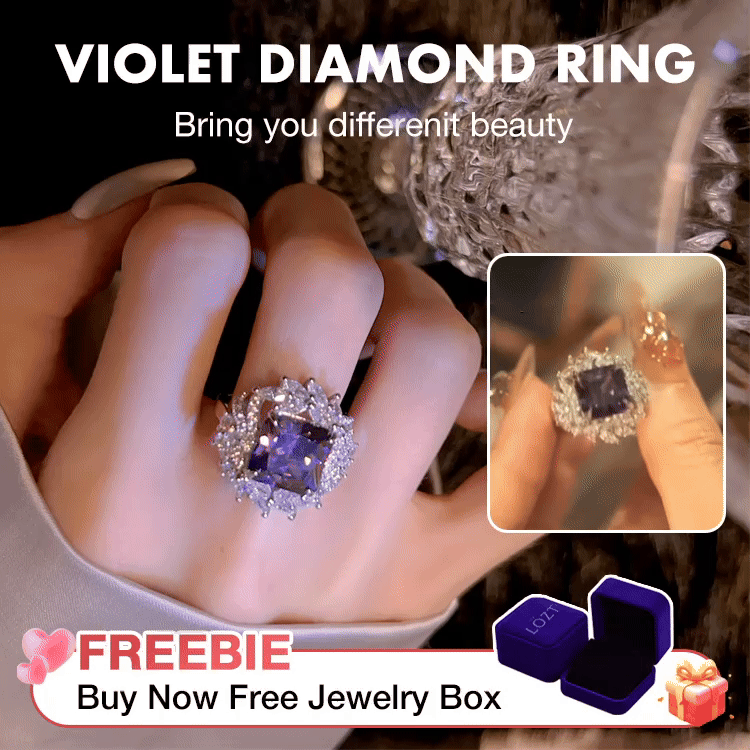 11.11 Promotion - second one only ₱699- Your lucky  Violet diamond ring - Free gift box