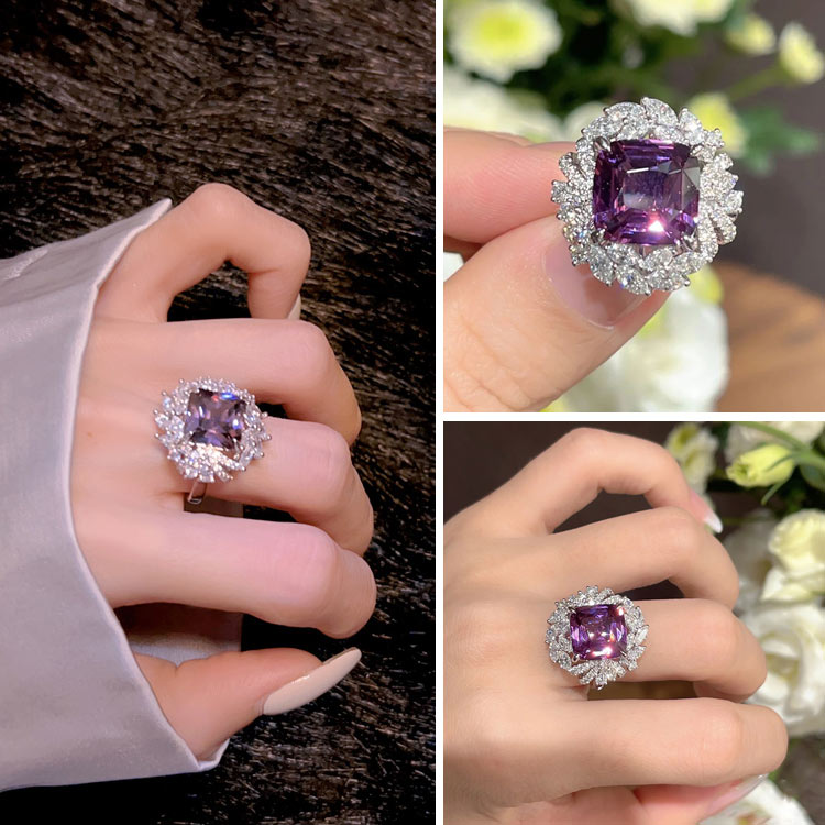 11.11 Promotion - second one only ₱699- Your lucky  Violet diamond ring - Free gift box