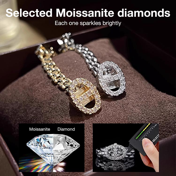 Brighter than diamonds - Farandole Moissanite Jewelry Set - GRA certificate, free gift box