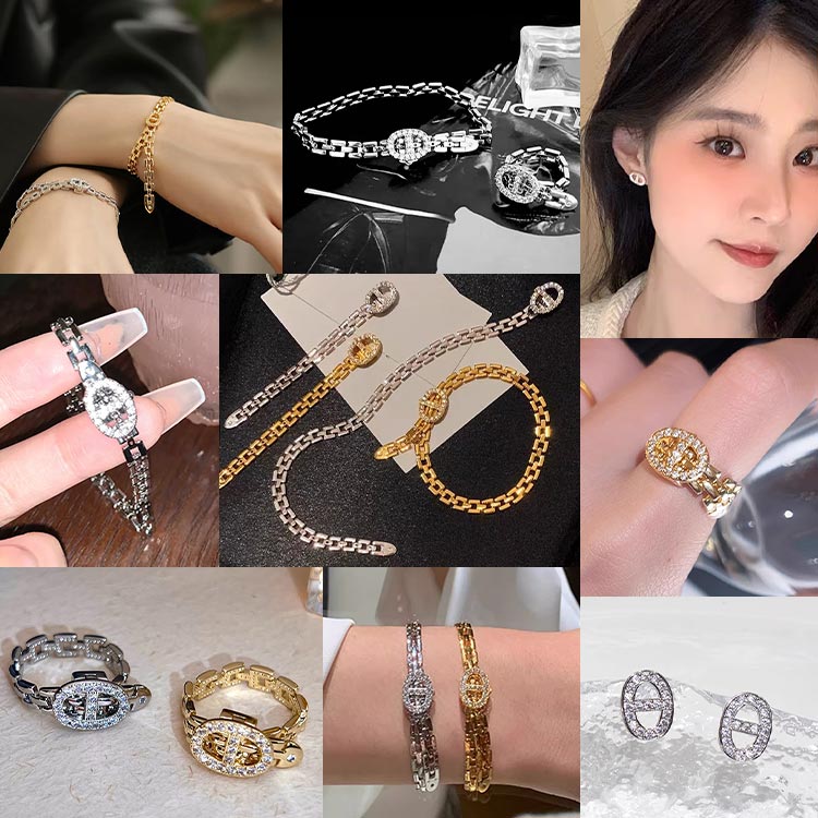 Brighter than diamonds - Farandole Moissanite Jewelry Set - GRA certificate, free gift box