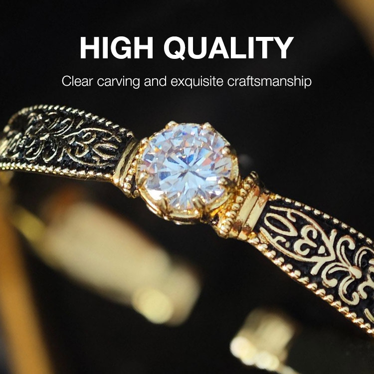 Limited ₱100 off - Sold over 100,000 pieces in Korea - Moissanite exquisite arabesque relief bracelet - Gra certified, Free jewelry box