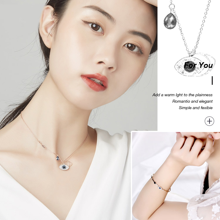 EVIL EYE Crystal Necklace and Bracelet