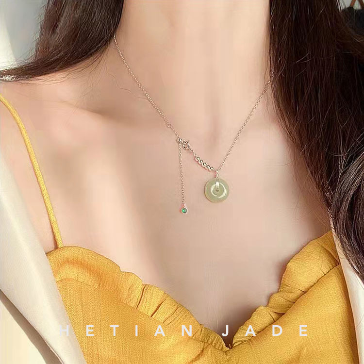 Mothers Day Promotion - Hetian Jade Bell Jewelry set -Bring you peace and happiness, wealth and longevity - The best gift for mom this Mothers Day