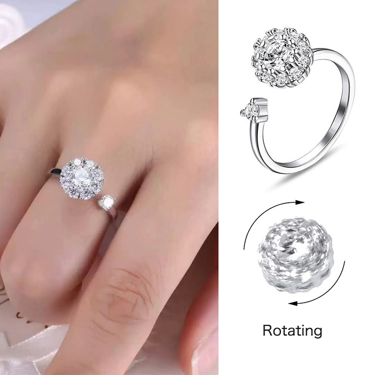 Three-piece set for only ₱533 each-Rotating Zircon Jewelry Set-become elegant/lucky