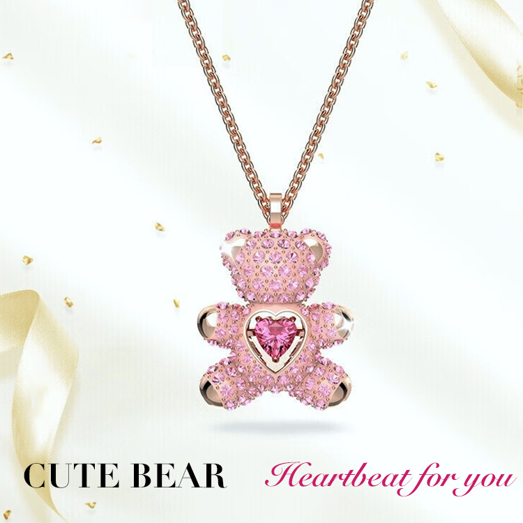TEDDY Bear Heart Necklace